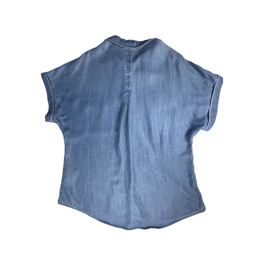 Quince Chambray Tencel Short sleeve shirt M Medium Indigo - Picture 3 of 9